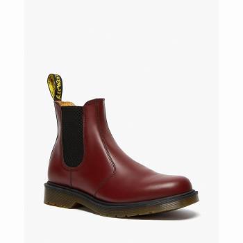 Dr Martens Férfi 2976 Smooth Bőr Chelsea Csizma Bordó